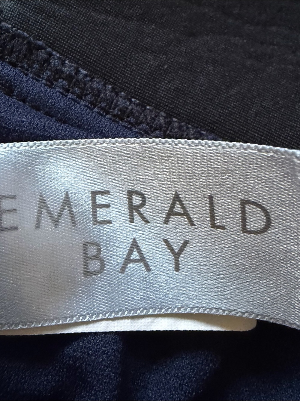 Emerald Bay Navy Blue Floral Ruched Swimdress 12 - Picture 9 of 10